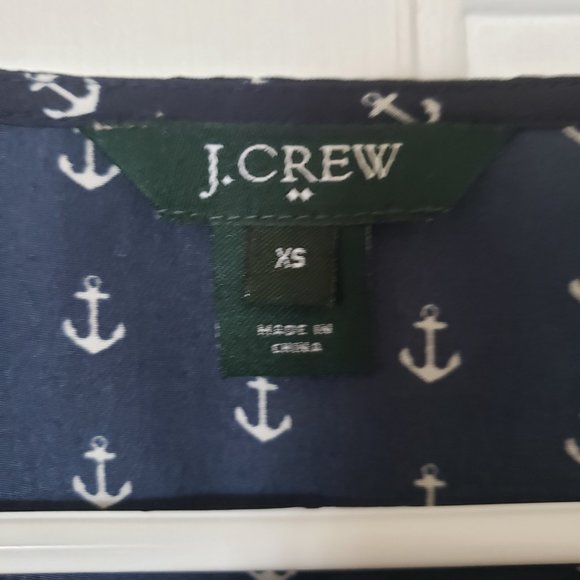 J Crew Anchor Top XS Navy White - Picture 3 of 4